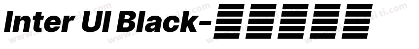 Inter UI Black字体转换